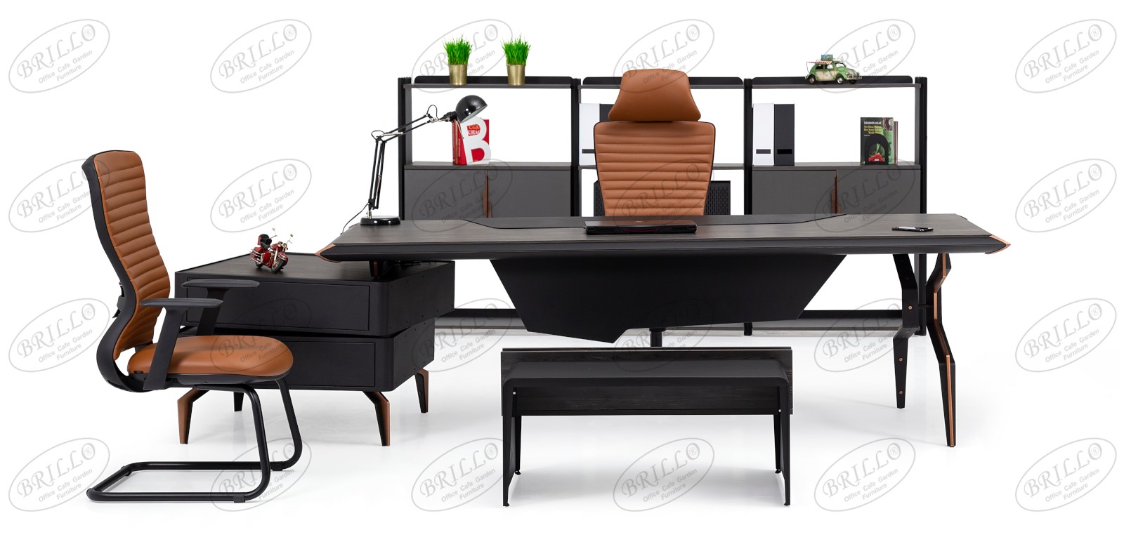 Brooklyn Masa Takımı (Kısa Etajerli) - Ofis mobilyası - Ofis mobilyaları