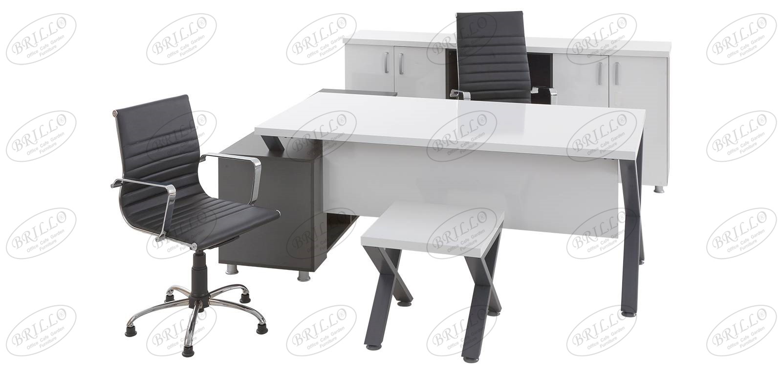 X Masa Takımı 180 lik Uzun Etajerli - Ofis mobilyası - Ofis mobilyaları