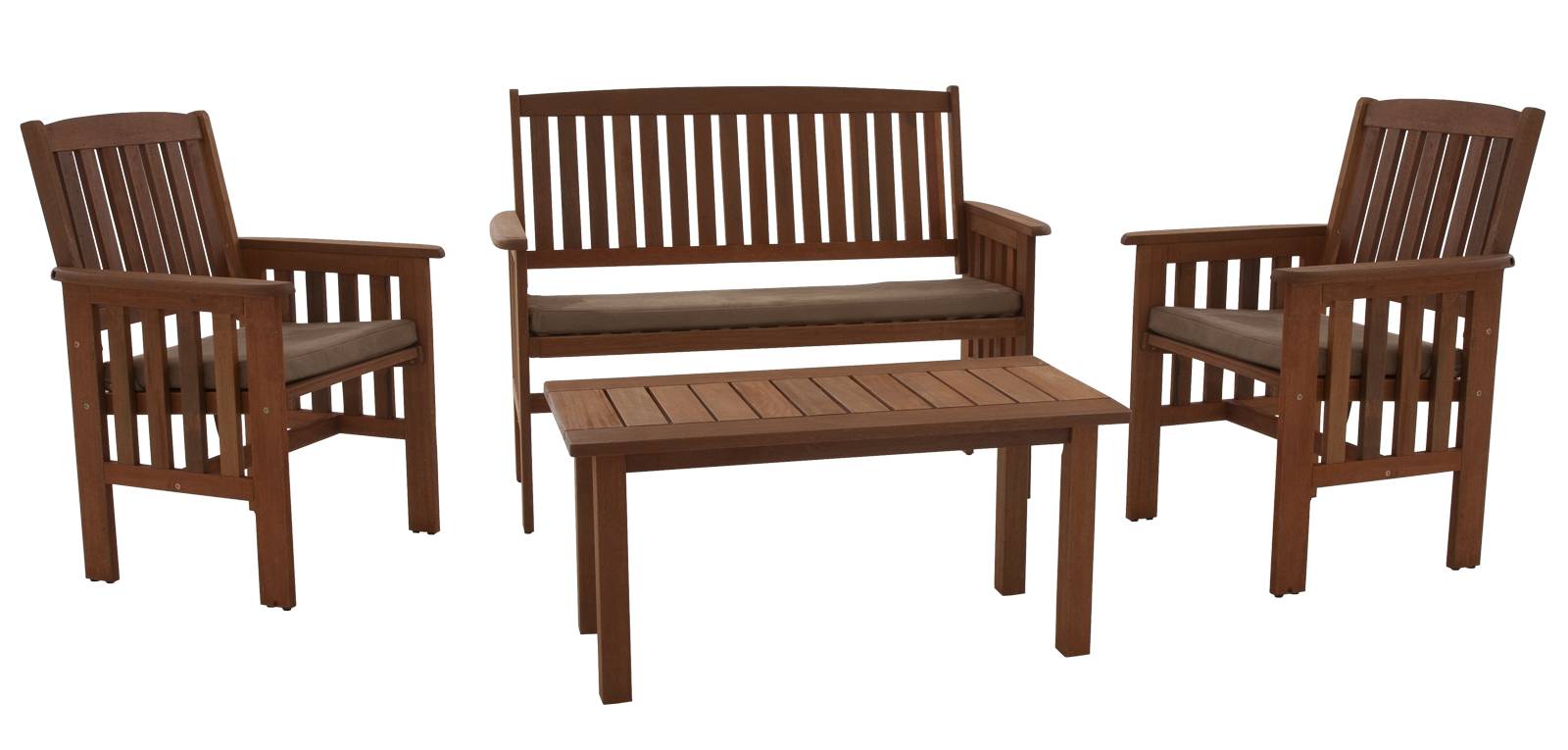 AHŞAP İKİLİ BAHÇE TAKIMI (ÇITASIZ) (Minderli) - Ofis mobilyası - Ofis mobilyaları