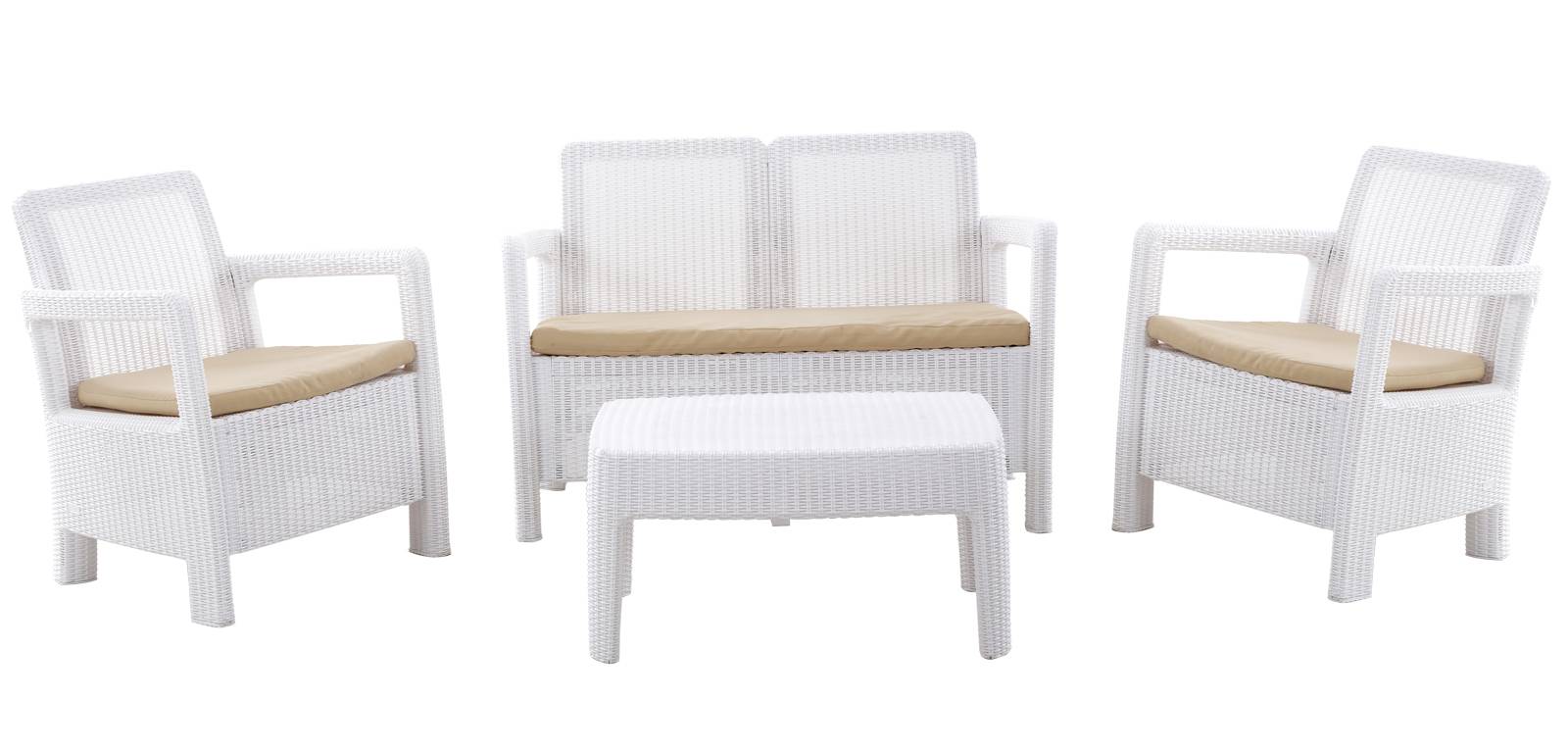 TARİFA İKİLİ RATTAN OTURMA GRUBU - Ofis mobilyası - Ofis mobilyaları