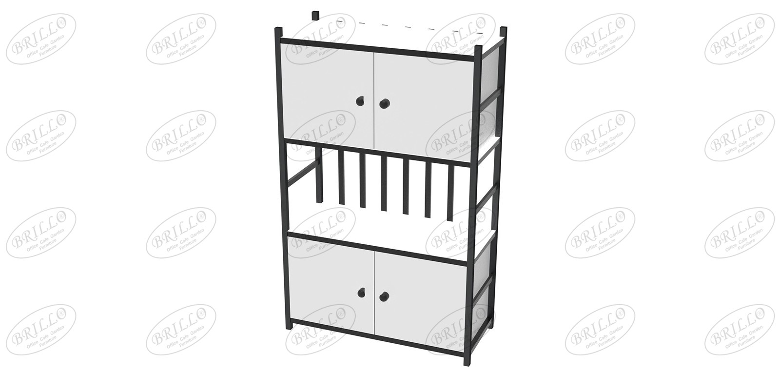 Toli Çift Dolaplı 4'lü Raf (Dikey) - Ofis mobilyası - Ofis mobilyaları