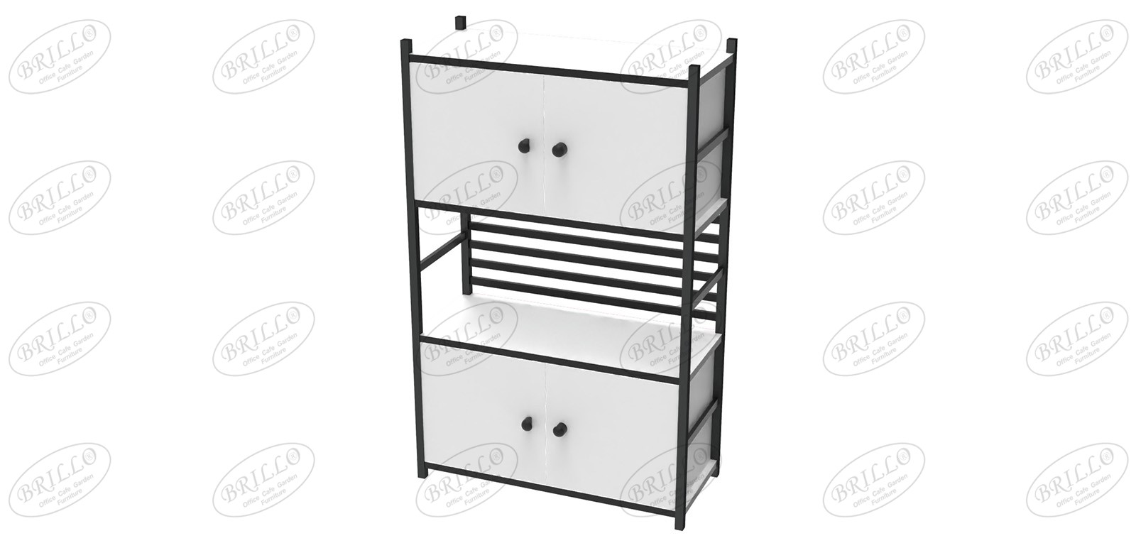 Toli Çift Dolaplı 4'lü Raf (Yatay) - Ofis mobilyası - Ofis mobilyaları