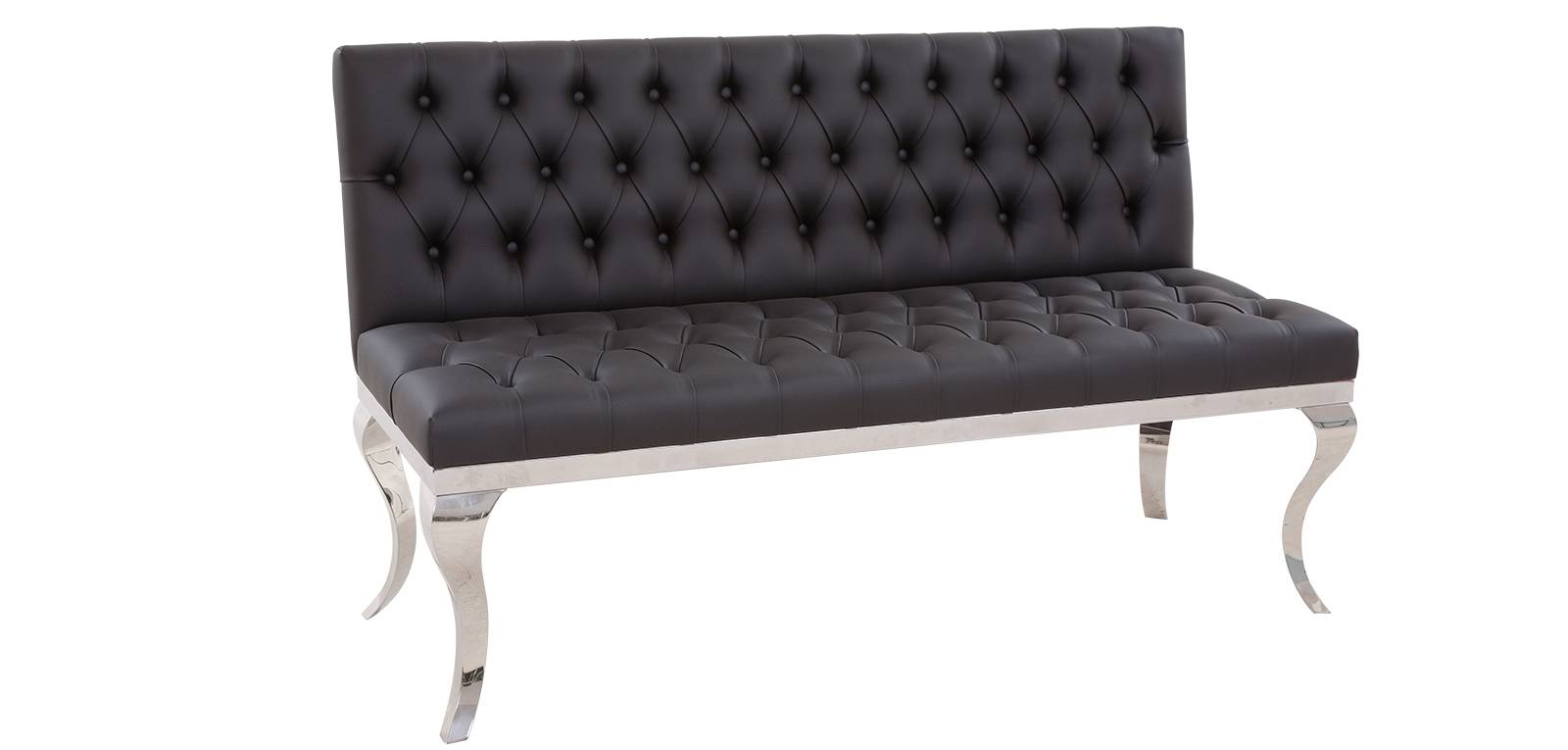 KAPİTONE SIRTLI PUF KROM - Ofis mobilyası - Ofis mobilyaları