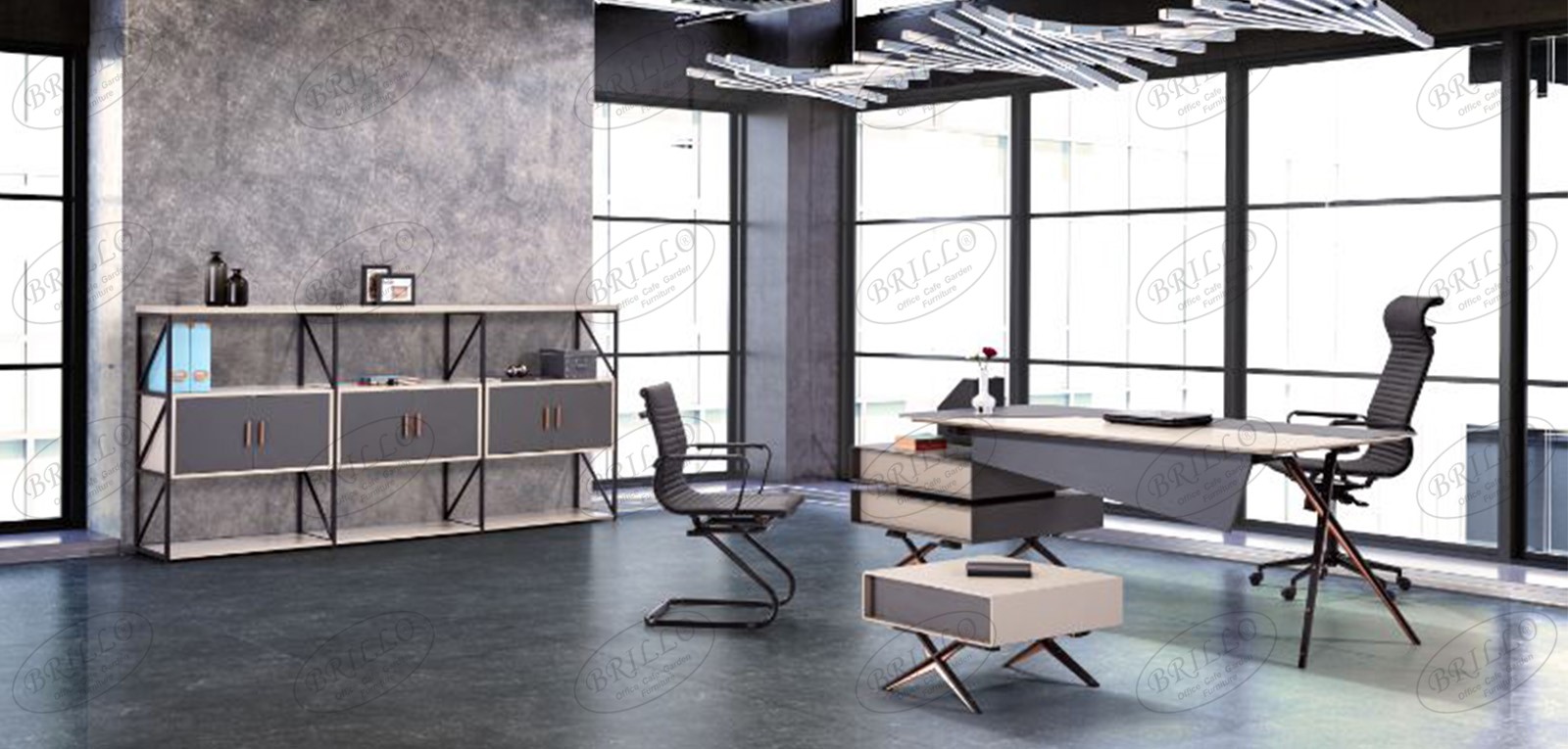 Riva Masa Takımı Etajerli - Ofis mobilyası - Ofis mobilyaları